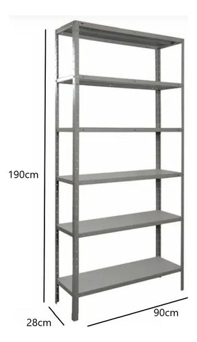 Estante Armário De Aço 6 Bandejas 90cm Cinza Suporta 150kg